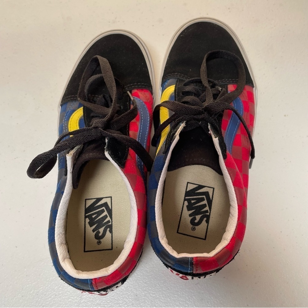 Vans Old Skool Multicolor Checkered Sneakers Sz 6 - Picture 7 of 9